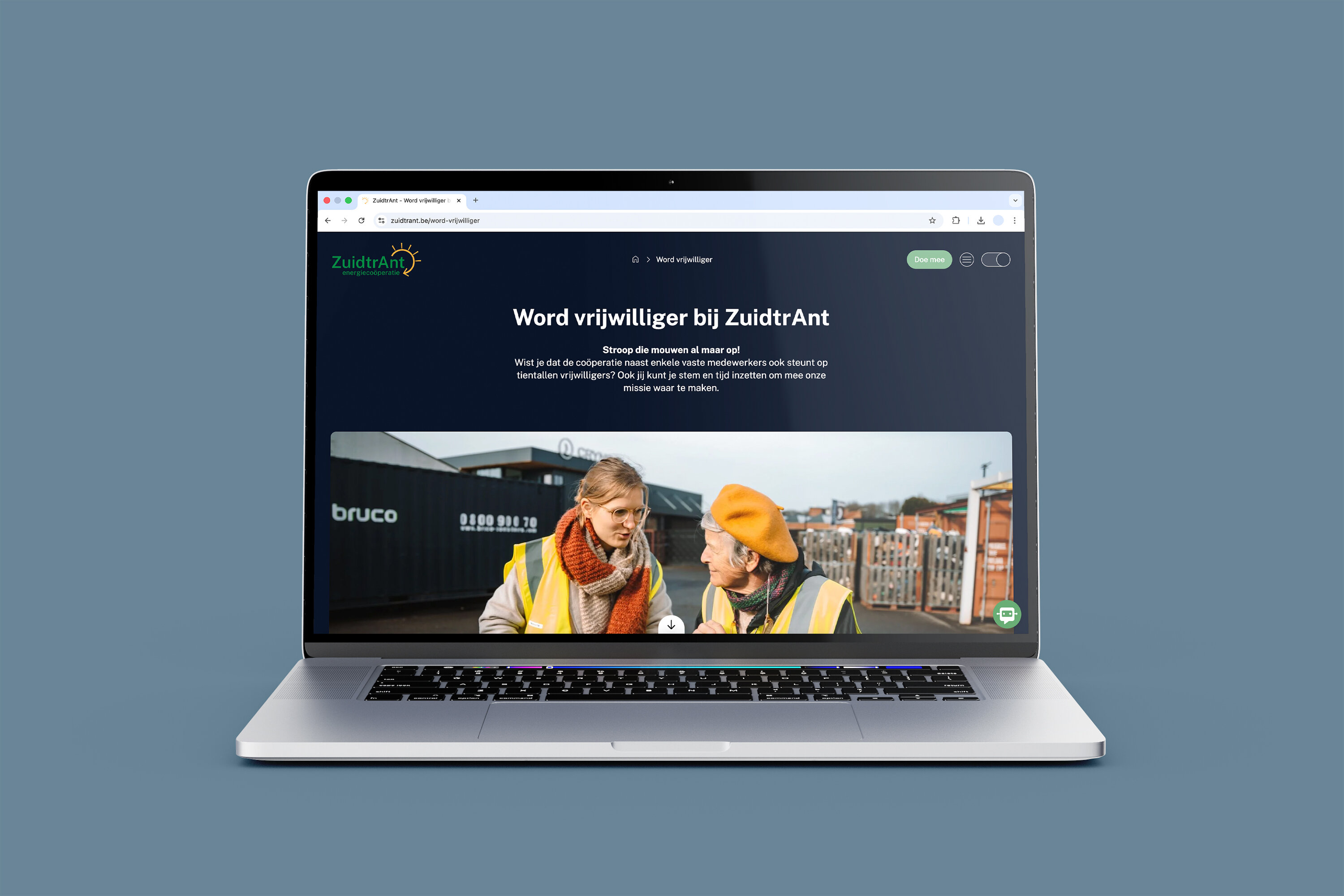 mockup recht blauwzwart
