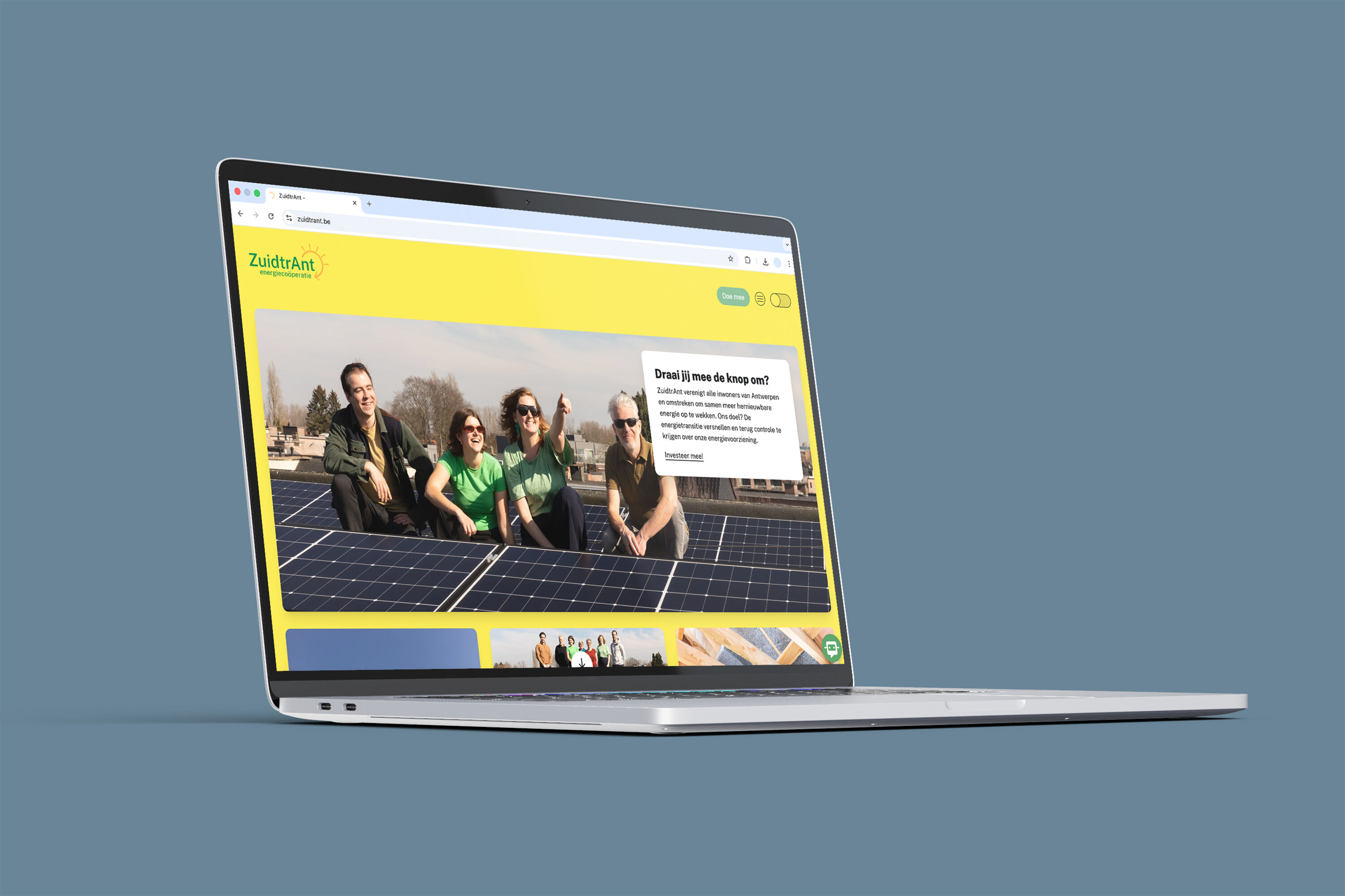 mockup schuin blauwgroen
